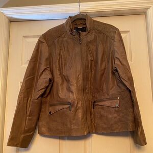 Bernardo Tan Leather Jacket